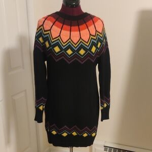 Modcloth Navy and Red Knit Sweater Dress